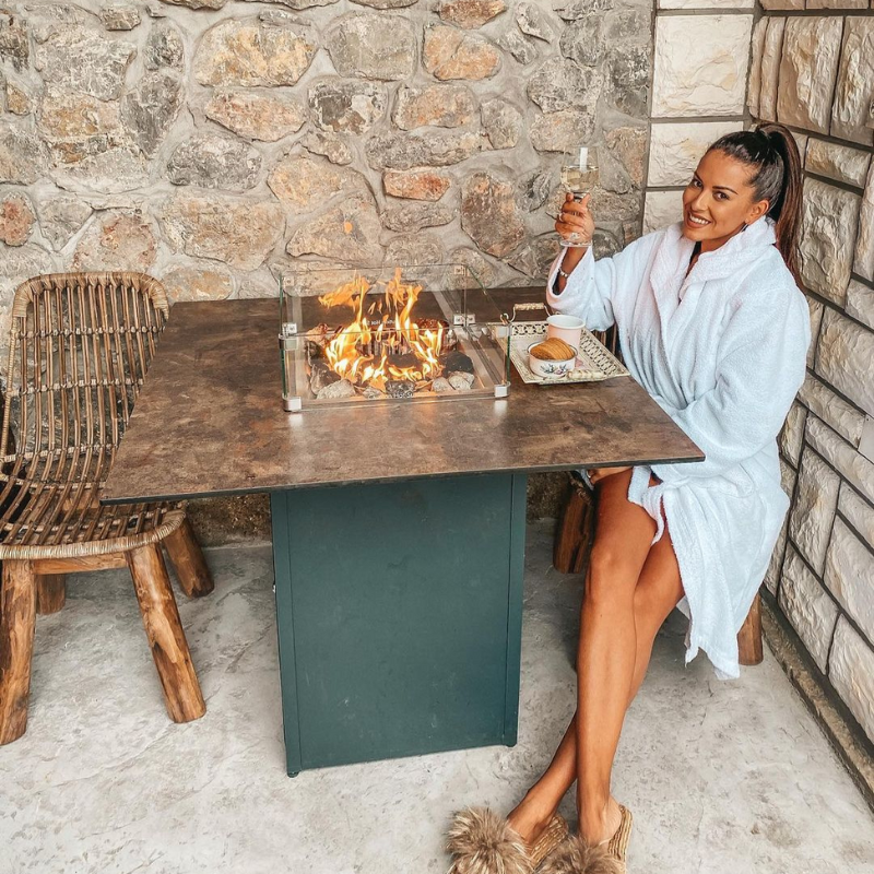 gas firepit table