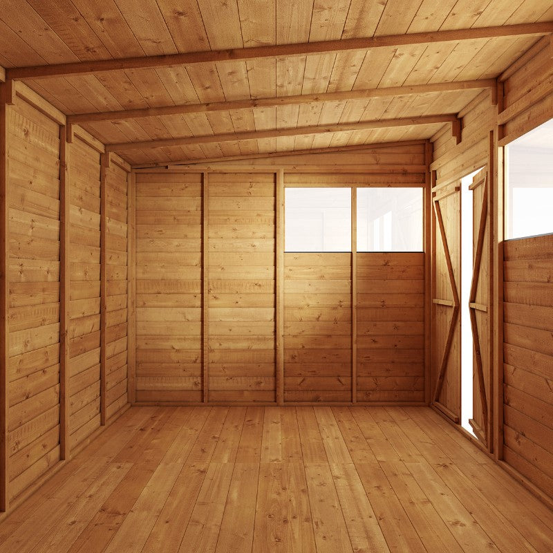 overlap pent shed