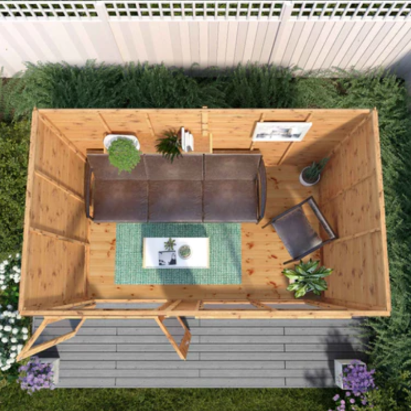 summerhouse with shed on side