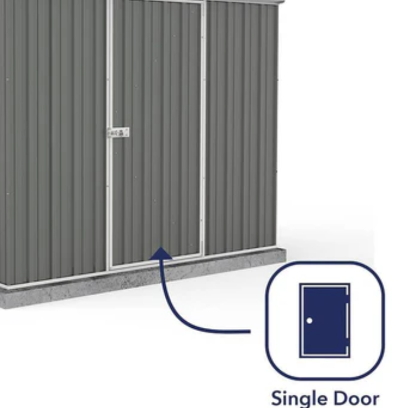 pent metal shed