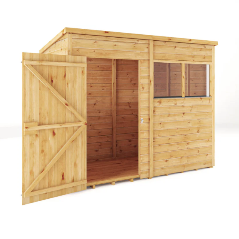 pent wooden shed