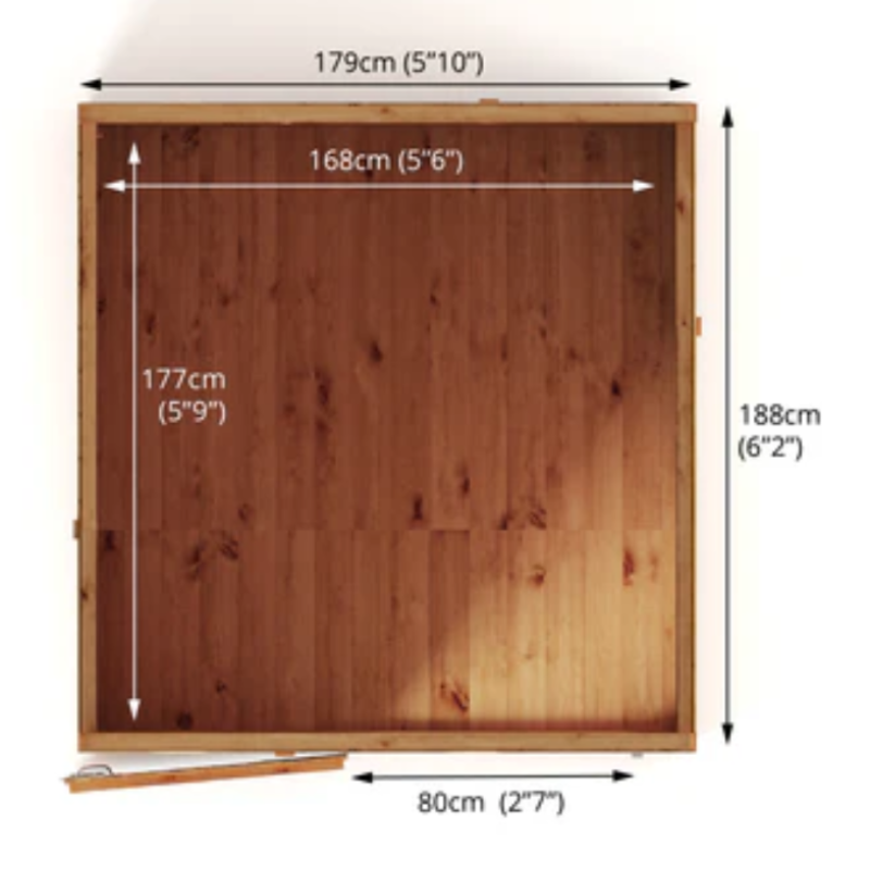 shiplap pent wooden shed