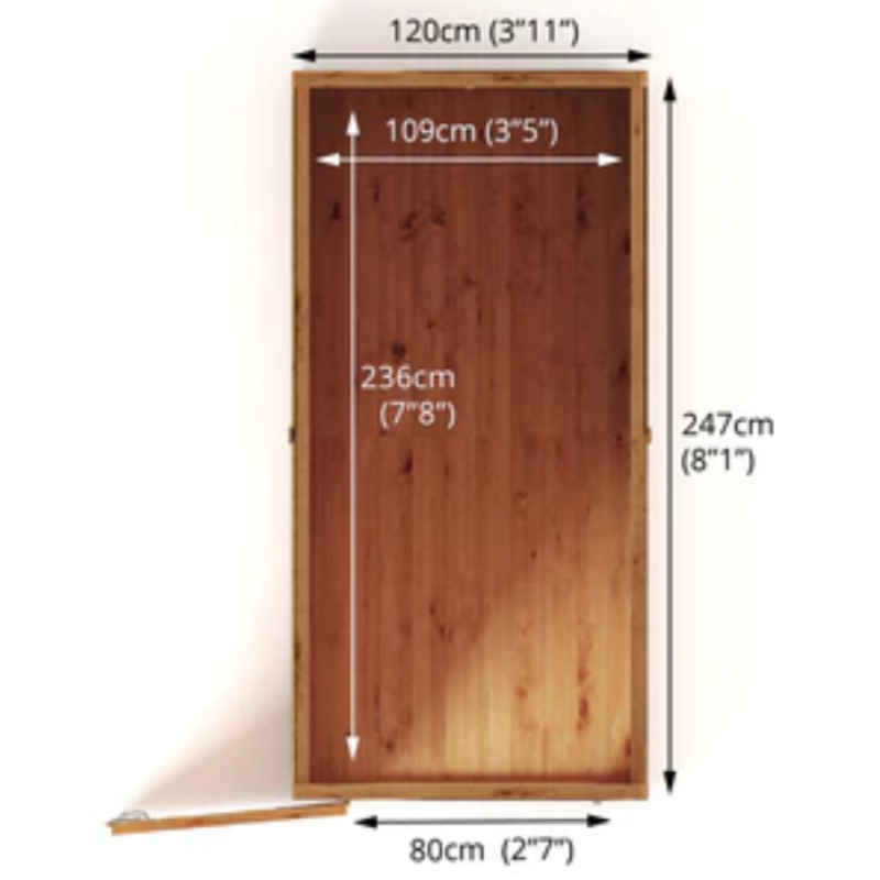 8 x 6 wooden pent shed