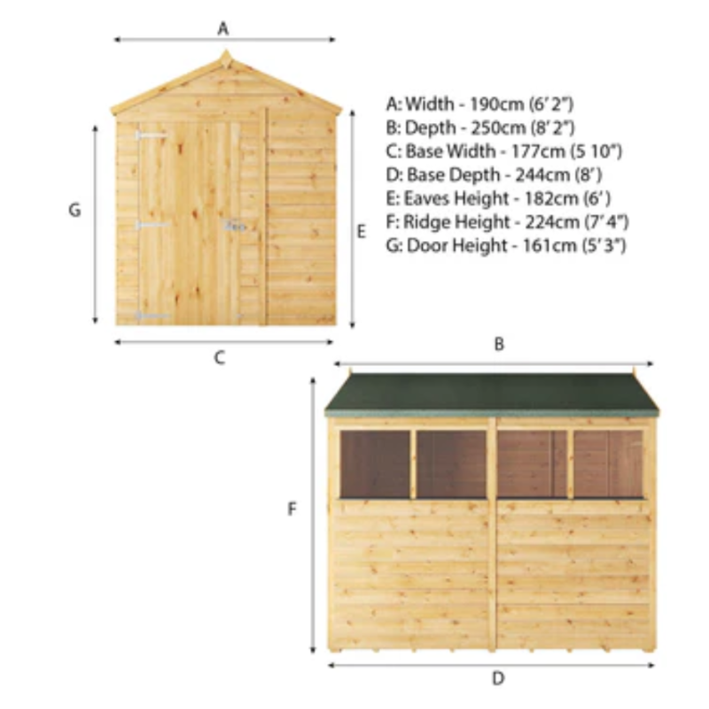 shiplap pent wooden shed