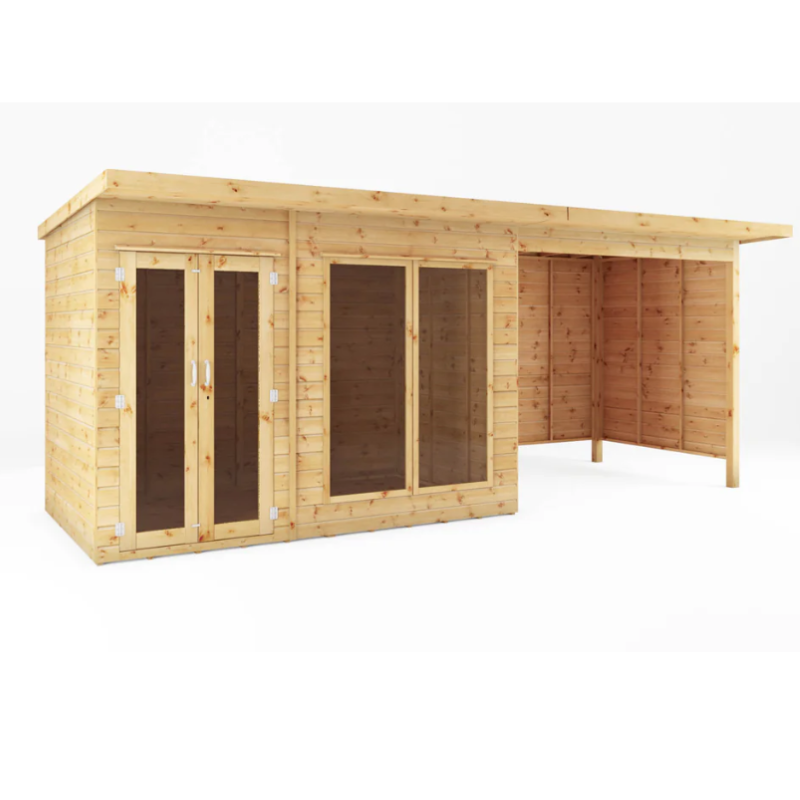 summerhouse with patio area