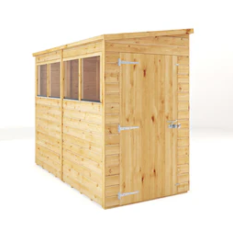 pent wooden shed