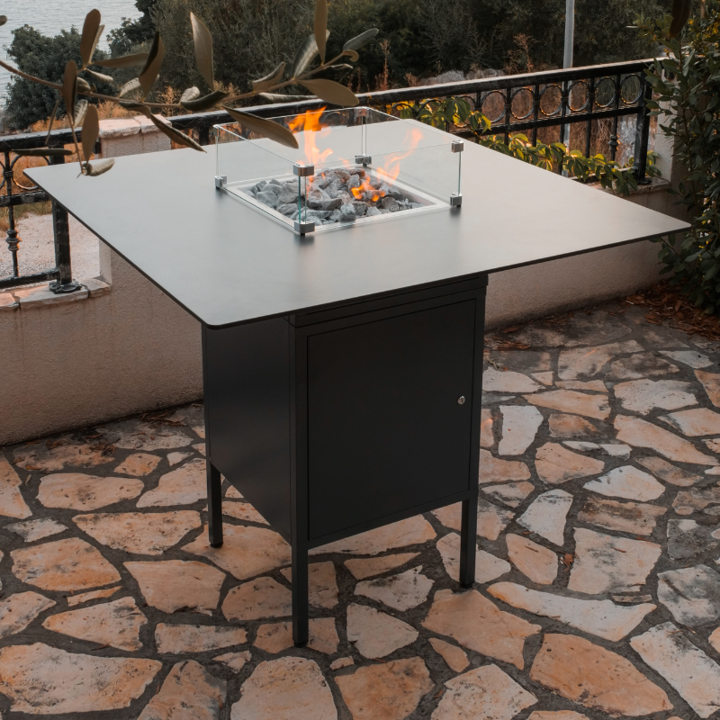 Engasco Slava High Gas Firepit Table with Legs SH90A