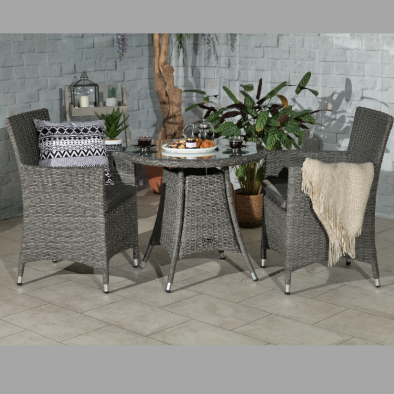 PARIS 2 Seater Carver Bistro Set PAR75CAR-WS