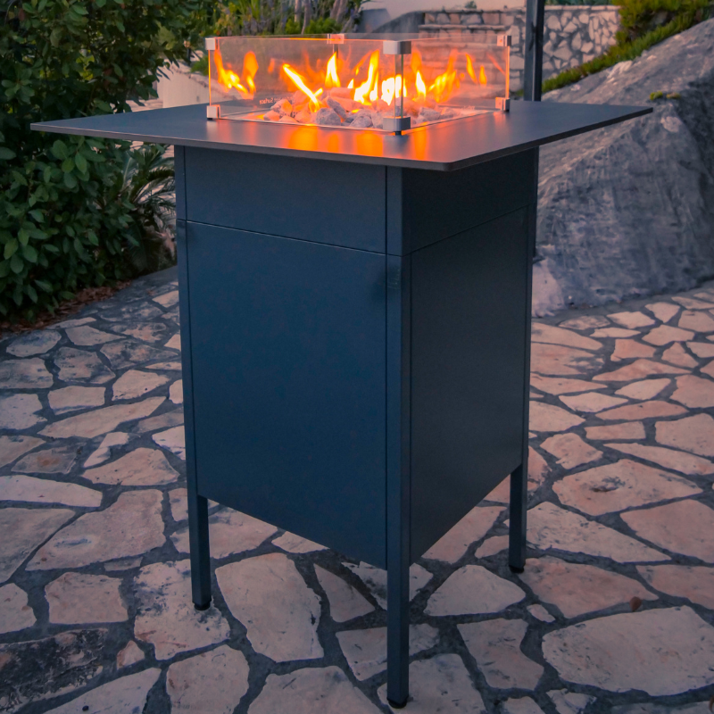 Engasco Slava High Gas Firepit Table with Legs SH90A