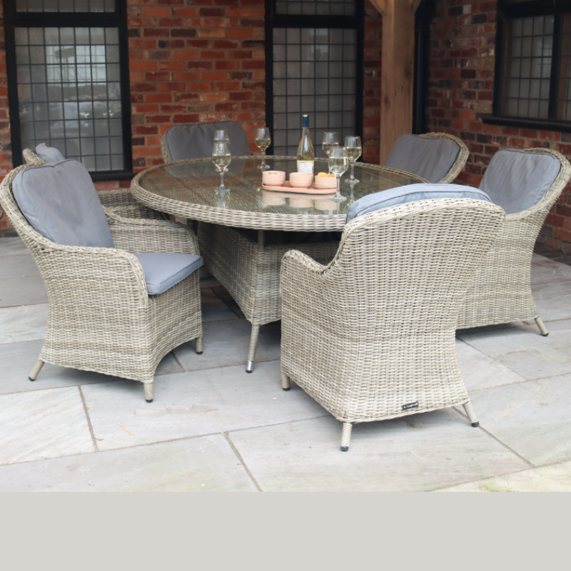 Wentworth 6 Seater Ellipse Imperial Dining Set WEN200xIMP-WS