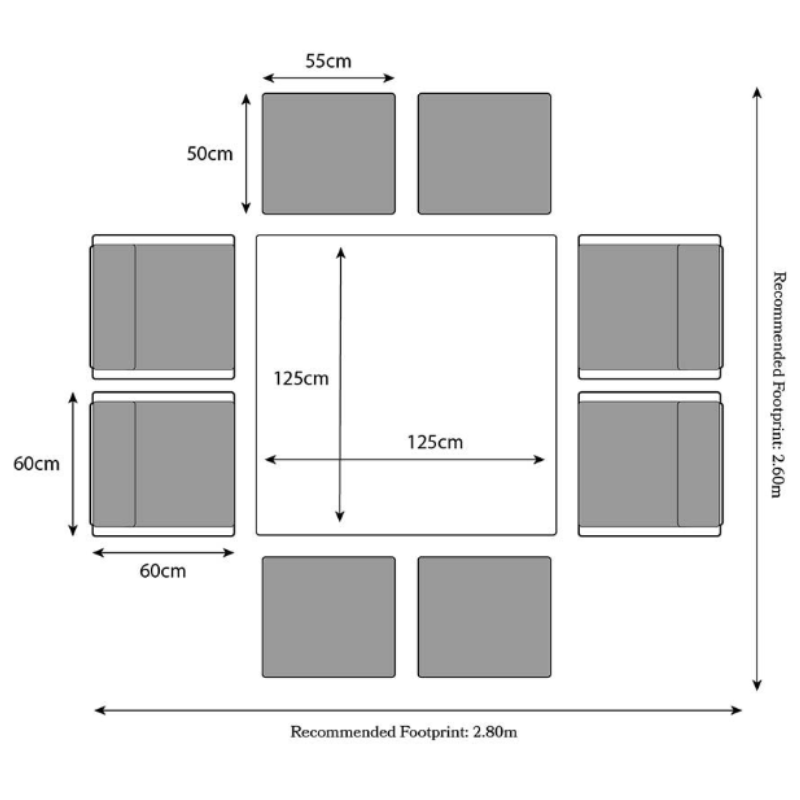 Wentwoth 8 Seater Cube Set WEN8CUB-WS