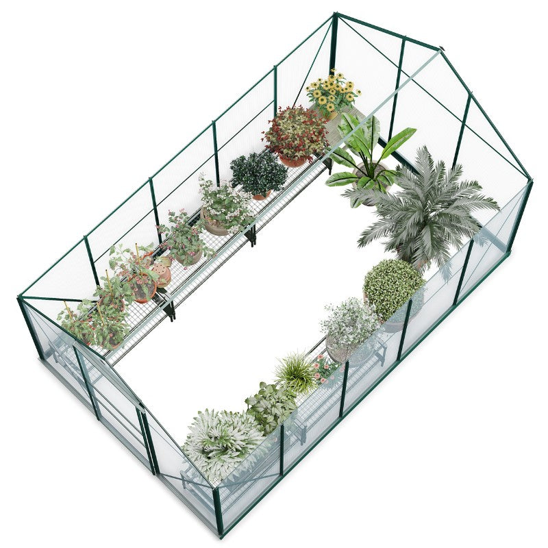 Rosette Hobby Aluminium Polycarbonate Greenhouse