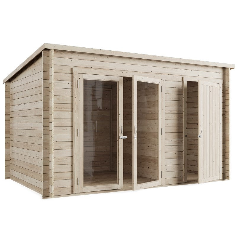 Darton Pent Log Cabin Summerhouse with Side Store SM-Darton-UT