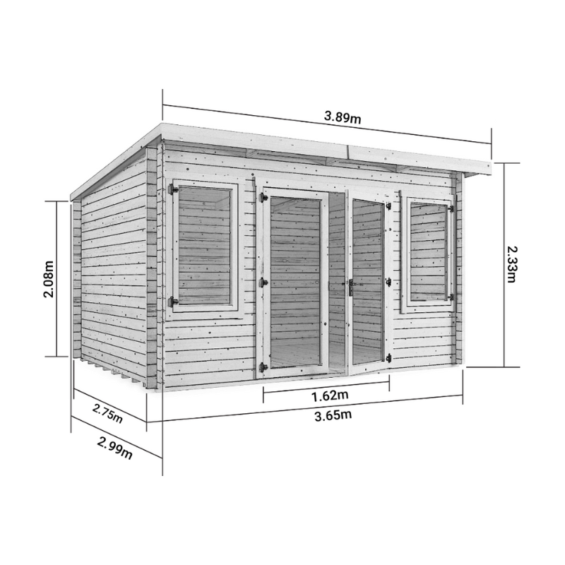 Ashley Pent Log Cabin Garden Room SM-Ashley-UT