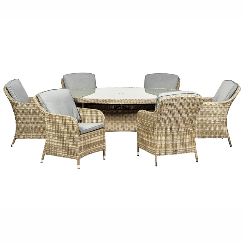 Wentworth 6 Seater Ellipse Imperial Dining Set WEN200xIMP-WS