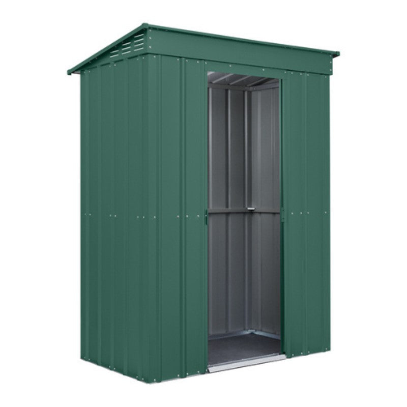 Globel 5x3ft Pent Metal Garden Shed - Anthracite Grey LOTUS53P