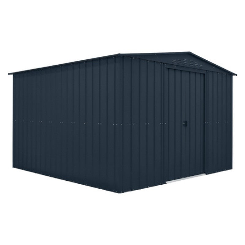 Globel 10x10ft Apex Metal Garden Shed Grey LOTUS1010 AG