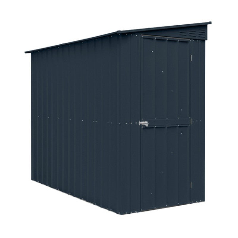 Globel 4x8ft Lean-To Metal Garden Shed Anthracite Grey LOTUS48LT AG