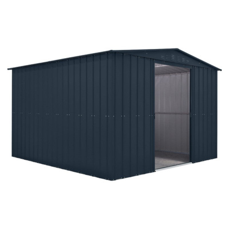 Globel 10x10ft Apex Metal Garden Shed Grey LOTUS1010 AG