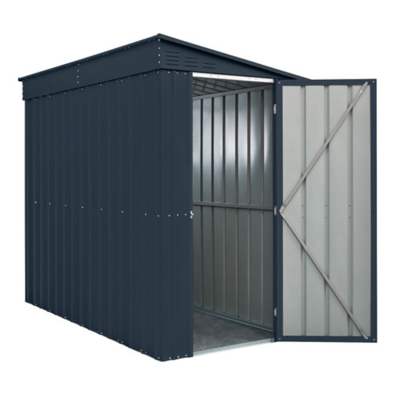 Globel 4x8ft Lean-To Metal Garden Shed Anthracite Grey LOTUS48LT AG