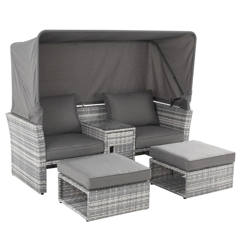 3 Piece Outdoor PE Rattan Patio Furniture Set 860-171