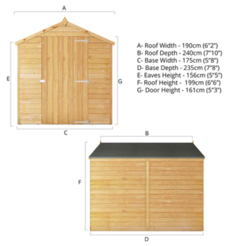 overlap apex shed​